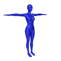 Female Basemesh isolated on transparent png