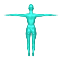 Female Basemesh isolated on transparent png