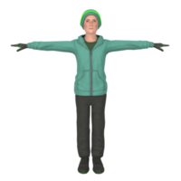 cooler Junge isoliert auf transparent png