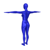 Female Basemesh isolated on transparent png