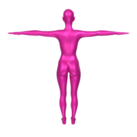 Female Basemesh isolated on transparent png