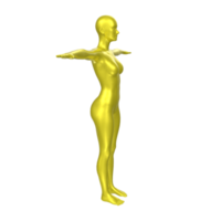 Female Basemesh isolated on transparent png