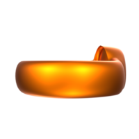 Representación 3d del objeto de anillo png