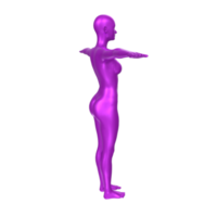 Female Basemesh isolated on transparent png