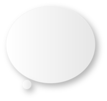 White Speech Bubble with Shadow png