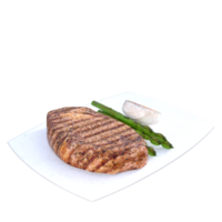 comida de bife de carne isolada renderização 3d png