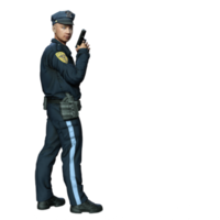 3d-charakterillustration des polizisten png