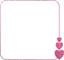 Pink Glitter Frame With Heart png