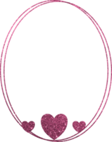 Pink Glitter Frame With Heart png