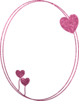 Pink Glitter Frame With Heart png