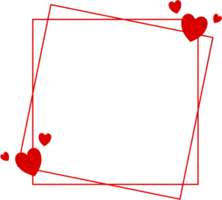 Red Texture Frame With Heart png