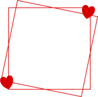 Red Texture Frame With Heart png