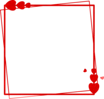 Red Texture Frame With Heart png