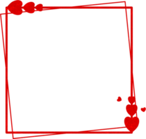 Red Texture Frame With Heart png