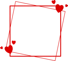 Red Texture Frame With Heart png