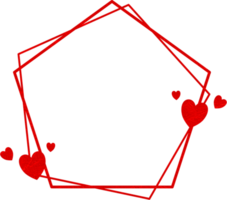 rosso struttura telaio con cuore png