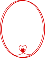 Red Texture Frame With Heart png