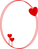 Red Texture Frame With Heart png