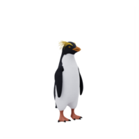 upprätt naken pingvin isolerat png