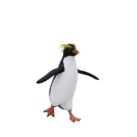 pinguim com crista ereto isolado png