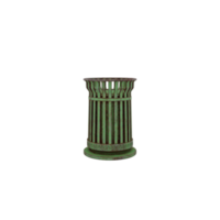 Street trash can isolated png