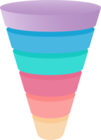 Funnel infographic presentation template png