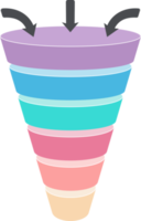 Funnel infographic presentation template png