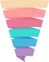 Funnel infographic presentation template png