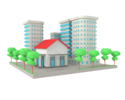 3d illustration of apartments and offices png
