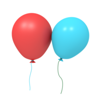 3D-Darstellung eines Ballongeschenks png