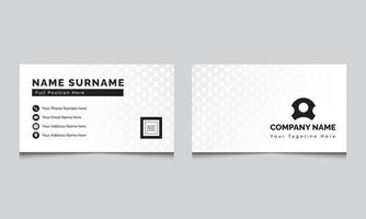 Vector Modern Creative Business Card Template Dark and white