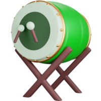 3d rendering Islamic drum isolated png