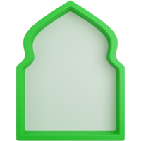 Ornamento de ventana musulmán de renderizado 3d aislado png