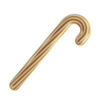 rendu 3d. canne en bonbon isolé png. png