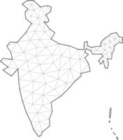 mapa da Índia poligonal. png