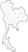 mapa poligonal da tailândia. png