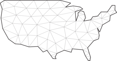 poligonale Stati Uniti d'America carta geografica. png