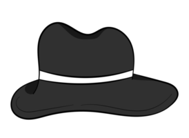 svart cowboy hatt png