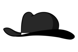 svart cowboy hatt png