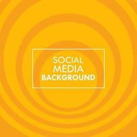 Orange Square Circular Social Media Background Vector Template