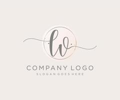 Initial LV feminine logo. Usable for Nature, Salon, Spa, Cosmetic and Beauty Logos. Flat Vector Logo Design Template Element.
