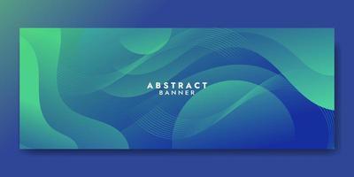 Abstract Green Fluid Wave Banner Template vector