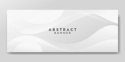 Abstract White Fluid Wave Banner Template vector