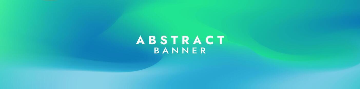 Abstract Green  Gradient Mesh Banner Template vector