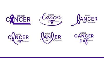 publicación en redes sociales del 4 de febrero del día mundial contra el cáncer vector