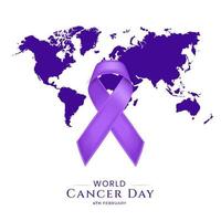 publicación en redes sociales del 4 de febrero del día mundial contra el cáncer vector