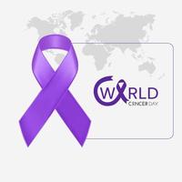 publicación en redes sociales del 4 de febrero del día mundial contra el cáncer vector