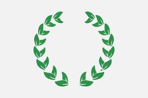 wreath icon logo template Free Vector