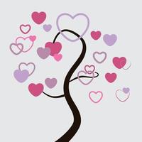 Valentines days tree vector