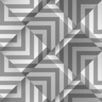 Light gray seamless geometric pattern. Volume cubes with strips. Vector template for print design, wallpapers, textile fabric, wrapping paper, backgrounds. Abstract texture with volume extrude effect.